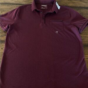 Express Men’s Polo Shirt – Burgundy – Large (L/G) – NWT